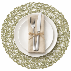 Sage green placemats