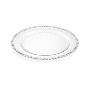 Clear beaded charger plate