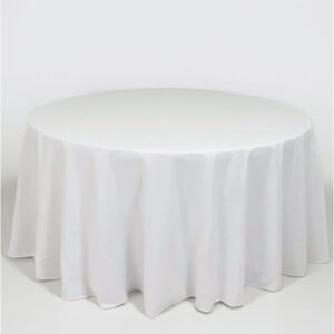 White Polyester tablecloth